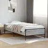 Bettgestell Grau Sonoma 90x190 cm Holzwerkstoff und Metall Produktbild-Vorschau 3