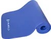 A blue yoga mat is partially unrolled on a white background. Voir les images du produit