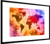 MuchoWow® MuchoWow® Gerahmtes Poster Weltkarte - Farbe - Produktbild-Vorschau 7