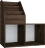 vidaXL Detská polica na knihy Smoked Oak 71x30x78,5 cm Náhľad obrázku produktu 1