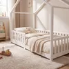 ecomi® Kinderbed 80x160 cm, huisbed met valbeveiliging en Productafbeelding-voorbeeld 2