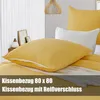Soifox Gelbe Mikrofaser Bettwäsche Set 200x220cm mit Produktbild-Vorschau 6
