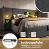 okwish Letto imbottito Letto matrimoniale Letto contenitore Anteprima dell’immagine prodotto 4