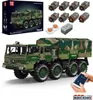 A military truck model kit with its components and packaging. Produktbild-Vorschau