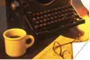 MuchoWow® Poster Schreibmaschine - Retro - Kaffee 120x80 cm Produktbild-Vorschau 1