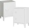 Two white metal lockers are shown against a white background. Voir les images du produit