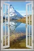 Wallario Wandbild mit Fenster-Illusion: Matterhorn - Produktbild-Vorschau 1