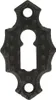 Schlüsselrosette schmiedeeiserner Look Schwarz matt Produktbild-Vorschau 1