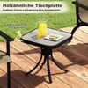 A small outdoor table with a pitcher of lemonade and cookies on it, placed on a wooden deck next to a grassy area. Anteprima dell’immagine prodotto