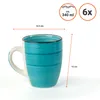 Set di 6 tazze da caffè in porcellana - colorate - tazza da Anteprima dell’immagine prodotto 6