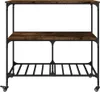 CLORIS Küchenwagen Räuchereiche 100x50x95 cm Holzwerkstoff Produktbild-Vorschau 7