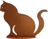 Rostikal Rost Deko Gartenfigur Katze 25 cm Gartendeko Produktbild-Vorschau 1