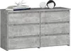 Kleine Kommode AKORD CL100 Beton 100 cm 6 Schubladen B100 x Produktbild-Vorschau 1