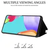 A black phone case is shown in a stand-up position, displaying multiple viewing angles with diagrams. Náhled obrázku produktu
