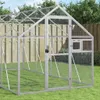 vidaXL Voliera argento 1,79 x 6 x 1,85 m in alluminio Anteprima dell’immagine prodotto 2