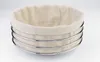 LifeStyle Brotkorb Ø23,5cm rund Metall Körbchen Stoff Beige Produktbild-Vorschau 8