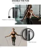 Collage showing two different types of jump ropes and people using them. Produktbild-Vorschau