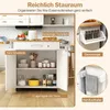 COSTWAY Wózek kuchenny, wyspa kuchenna na kółkach, Podgląd zdjęcia produktu 5
