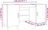 A diagram showing the dimensions of a desk. Podgląd zdjęcia produktu
