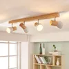 Lindby Deckenleuchte Thorin, 67 cm, 4-flg., weiß, Holz, E14 Produktbild-Vorschau 9