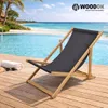 WOODOK Liegestuhl Klappbar Holz - Strandstuhl aus Produktbild-Vorschau 7