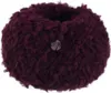 A ball of burgundy yarn with a textured, fluffy appearance. Produktbild-Vorschau