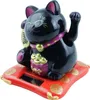Glückskatze Maneki-neko Talisman schwarz Solar 7,5cm Produktbild-Vorschau 2