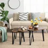 Vasagle 3er-Set Couchtische im Industriestil, braun, Produktbild-Vorschau 3