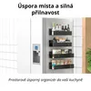 Sada 2 magnetických polic na lednici – Černá – Kovový Náhled obrázku produktu 8