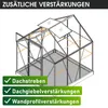 BRAST Gewächshaus Aluminium mit Fundament | 190x190x195cm | Produktbild-Vorschau 10