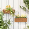 vidaXL Nástěnný květináč 2 ks. Rezavá ocel Corten 53x10x17 Náhled obrázku produktu 1