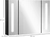 kleankin Wandmontierter Badezimmer-Spiegelschrank aus MDF Produktbild-Vorschau 3