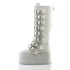 DemoniaCult Plateaustiefel - Damned-318 Weiß 38 Produktbild-Vorschau 3