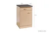 Küchen Unterschrank Start 50 cm breit 60 cm tief in Buche Produktbild-Vorschau 2