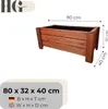 HolzGarden Fioriera in Legno Impregnato 80x32x40 cm Colore Anteprima dell’immagine prodotto 2