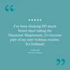 A quote from a customer about a sleep aid product. Náhľad obrázku produktu