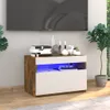 vidaXL Armoire TV avec lampes LED Chêne fumé 60x35x40 cm Voir les images du produit 5