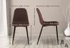 CLP Stuhl Giverny mit Ziernähten braun Material Stoff Produktbild-Vorschau 2