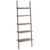 The Living Store Leiterregal mit 5 Böden Dunkelbraun und Produktbild-Vorschau 2