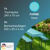 NYVI Bierbankauflagen Set NYVIGala 240x70 cm Aqua - 1x Produktbild-Vorschau 3