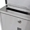 A close-up view of a stainless steel mailbox. Produktbild-Vorschau