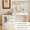 STILVORA Schminktisch mit Glasplatte und Riffeloptik, Produktbild-Vorschau 6