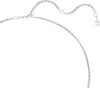 A close-up view of a silver necklace chain with a clasp and a small decorative element. Produktbild-Vorschau