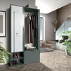 AX LIVING Garderobe Flur Milanoir 100cm mit Spiegel Modern Produktbild-Vorschau 2