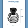 ZMH Deckenleuchte Retro Eisen 2er Schwarze Deckenlampe E27 Produktbild-Vorschau 7