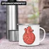Trendation - Herz Emaille Tasse Valentinstag Volleyball Produktbild-Vorschau 3