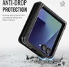 A phone case is shown falling and impacting the ground, demonstrating its protective qualities. Produktbild-Vorschau