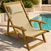 CASARIA® Sonnenliege Holz Wetterfest Klappbar 3-fach Produktbild-Vorschau 9