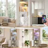 Armoire d'angle haute Merax avec éclairage LED et prises, Voir les images du produit 12