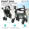 Helavo 2-in-1 Faltbar Rollator und Rollstuhl mit Produktbild-Vorschau 6